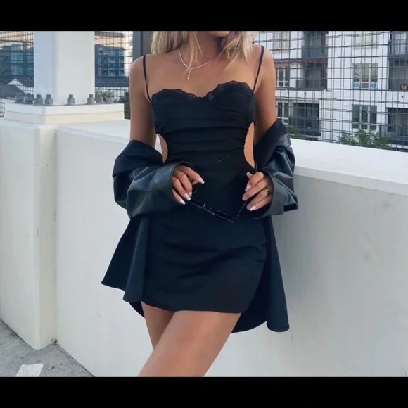 PRINCESS POLLY HAZEL CUT OUT MINI DRESS